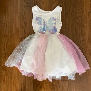 Cat and Jack girls butterfly dress size Med (7/8)